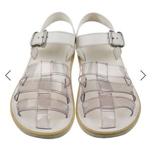 MM6 Maison Martin Margiela White and Clear Sandals